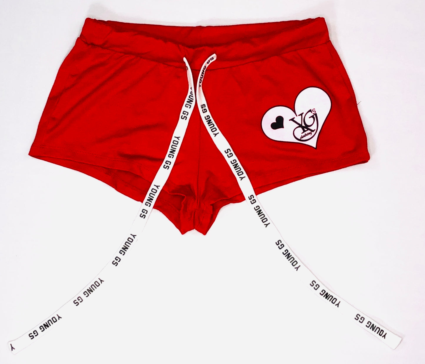YGSC Heart Logo Crop-Top w/ Booty shorts - Young GS Clothing