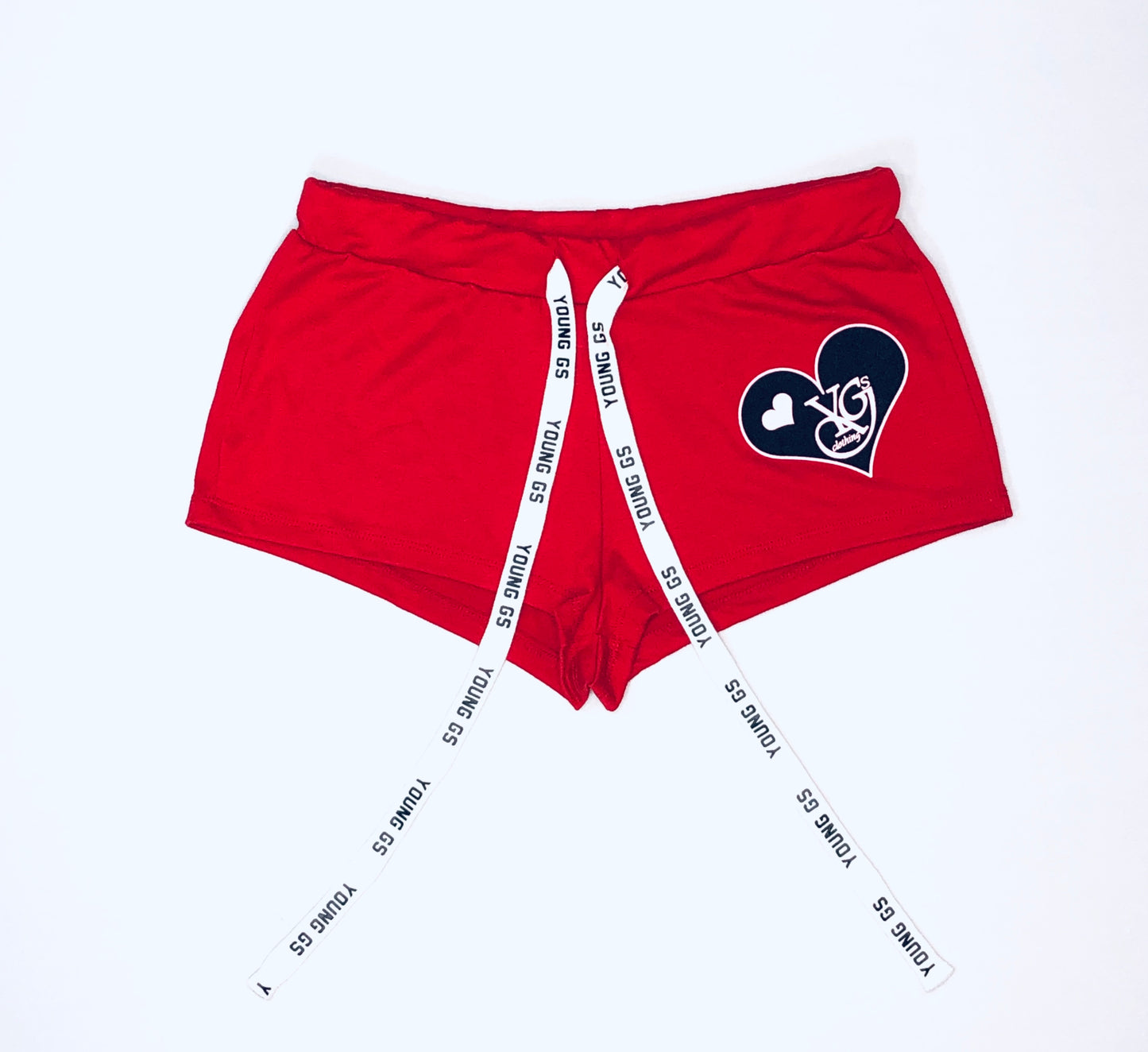 YGSC Heart Logo Crop-Top w/ Booty shorts - Young GS Clothing