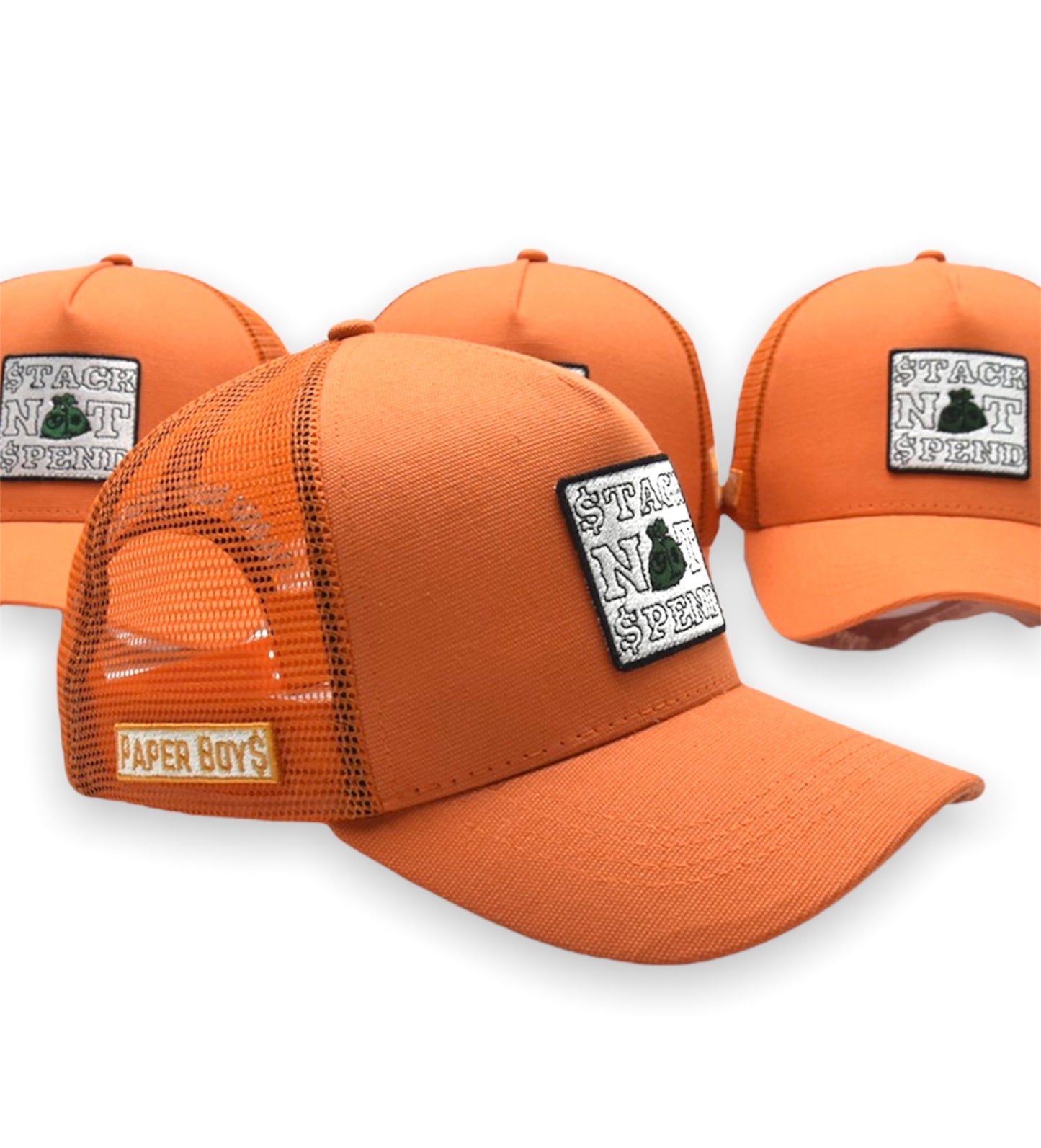Stack Not Spend Signature Trucker Hat