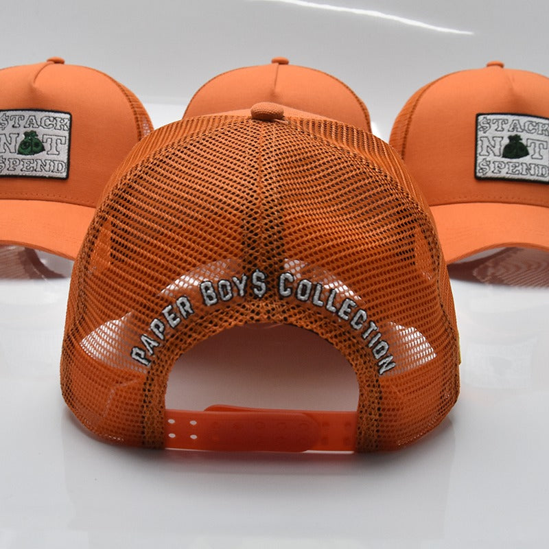 Stack Not Spend Signature Trucker Hat