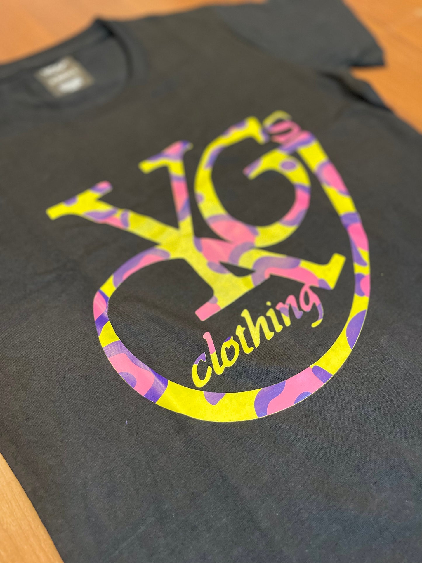 Leopard  Print Logo Tee
